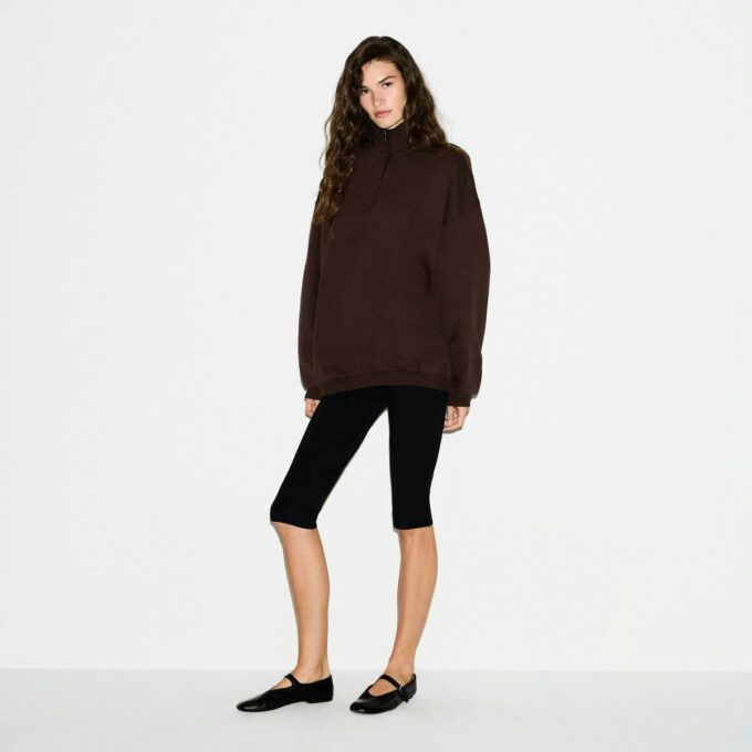 BOYFRIEND FLEECE OVERSIZED HALF ZIP