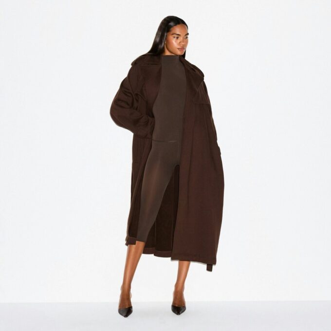 BOYFRIEND FLEECE OVERSIZED TRENCH COAT
