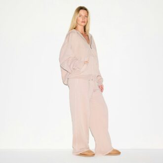 BOYFRIEND FLEECE OVERSIZED ZIP UP HOODIE