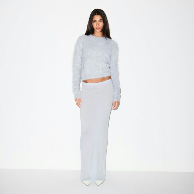 BRUSHED ALPACA CREWNECK SWEATER