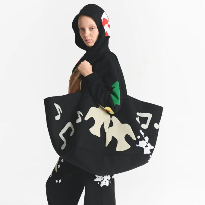 CACTUS PLANT FLEA MARKET X SKIMS COTTON FLEECE JUMBO TOTE CACTUS PLANT FLEA MARKET X SKIMS COTTON FLEECE JUMBO TOTE