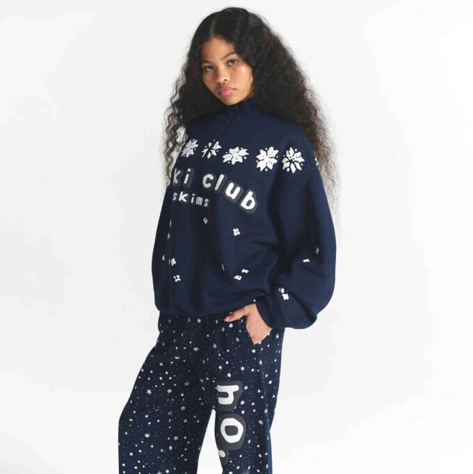 CACTUS PLANT FLEA MARKET X SKIMS COTTON FLEECE OVERSIZED QUARTER ZIP