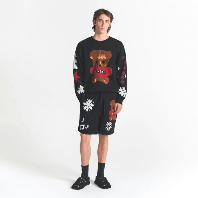 CACTUS PLANT FLEA MARKET X SKIMS COTTON KNIT MENS INTARSIA SHORT CACTUS PLANT FLEA MARKET X SKIMS COTTON KNIT MENS INTARSIA SHORT