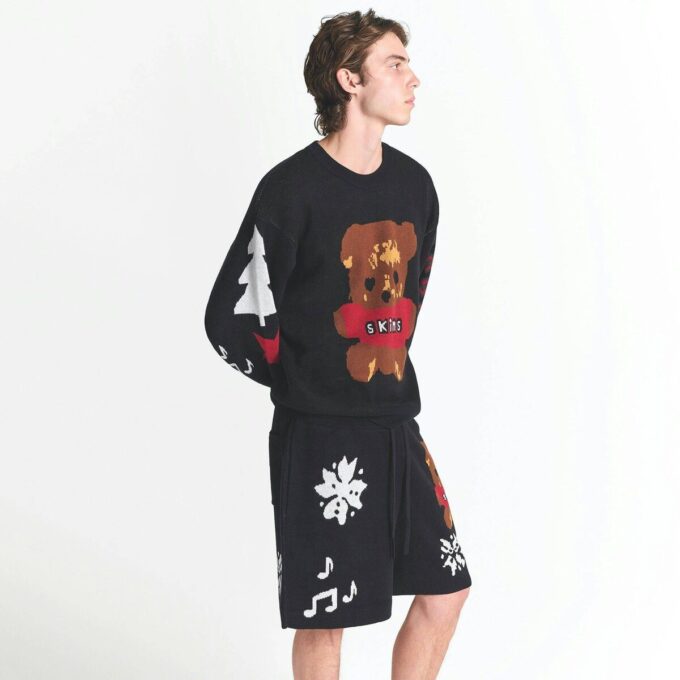 CACTUS PLANT FLEA MARKET X SKIMS COTTON KNIT MENS INTARSIA SHORT CACTUS PLANT FLEA MARKET X SKIMS COTTON KNIT MENS INTARSIA SHORT