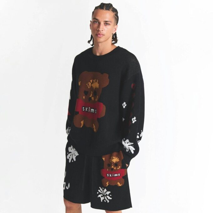 CACTUS PLANT FLEA MARKET X SKIMS COTTON KNIT MENS INTARSIA SHORT CACTUS PLANT FLEA MARKET X SKIMS COTTON KNIT MENS INTARSIA SHORT