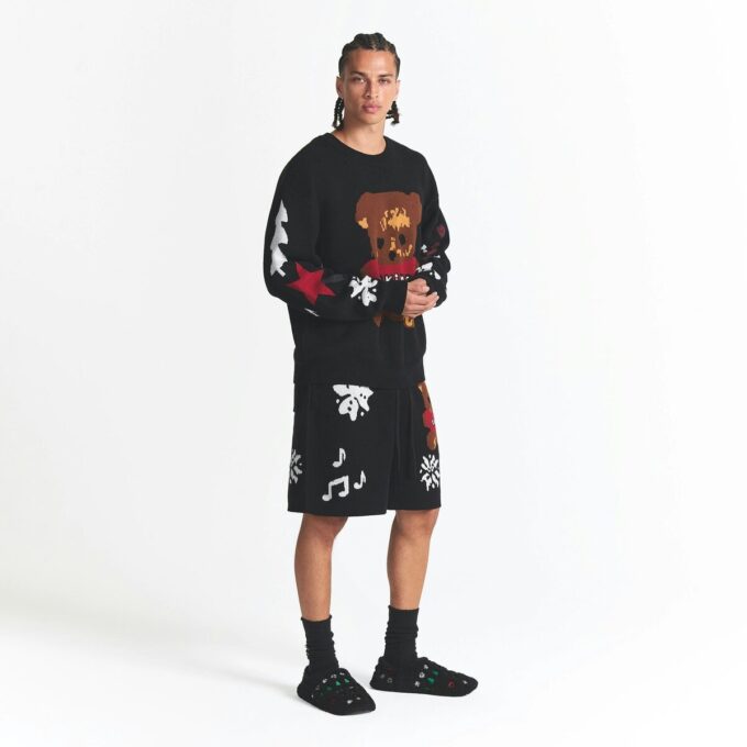 CACTUS PLANT FLEA MARKET X SKIMS COTTON KNIT MENS INTARSIA SHORT CACTUS PLANT FLEA MARKET X SKIMS COTTON KNIT MENS INTARSIA SHORT