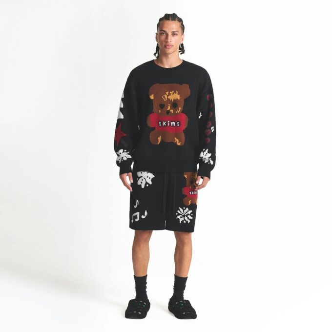 CACTUS PLANT FLEA MARKET X SKIMS COTTON KNIT MENS INTARSIA SHORT CACTUS PLANT FLEA MARKET X SKIMS COTTON KNIT MENS INTARSIA SHORT