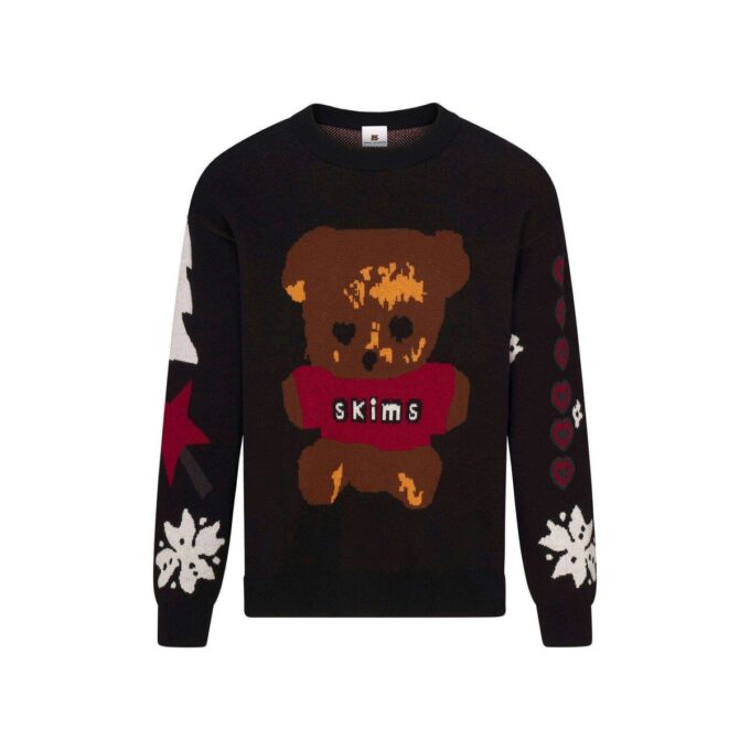 CACTUS PLANT FLEA MARKET X SKIMS COTTON KNIT MENS INTARSIA SWEATER CACTUS PLANT FLEA MARKET X SKIMS COTTON KNIT MENS INTARSIA SWEATER