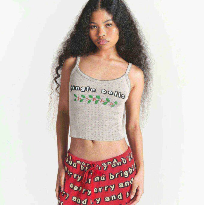 CACTUS PLANT FLEA MARKET X SKIMS HEAVY POINTELLE AND WAFFLE SLEEP SET