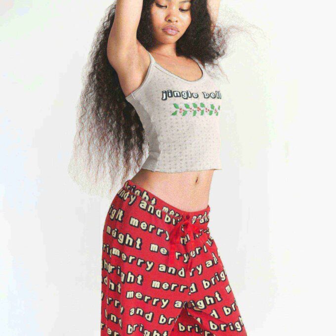 CACTUS PLANT FLEA MARKET X SKIMS HEAVY POINTELLE AND WAFFLE SLEEP SET