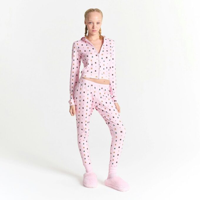 CACTUS PLANT FLEA MARKET X SKIMS PLUSH POINTELLE ZIP UP HOODIE