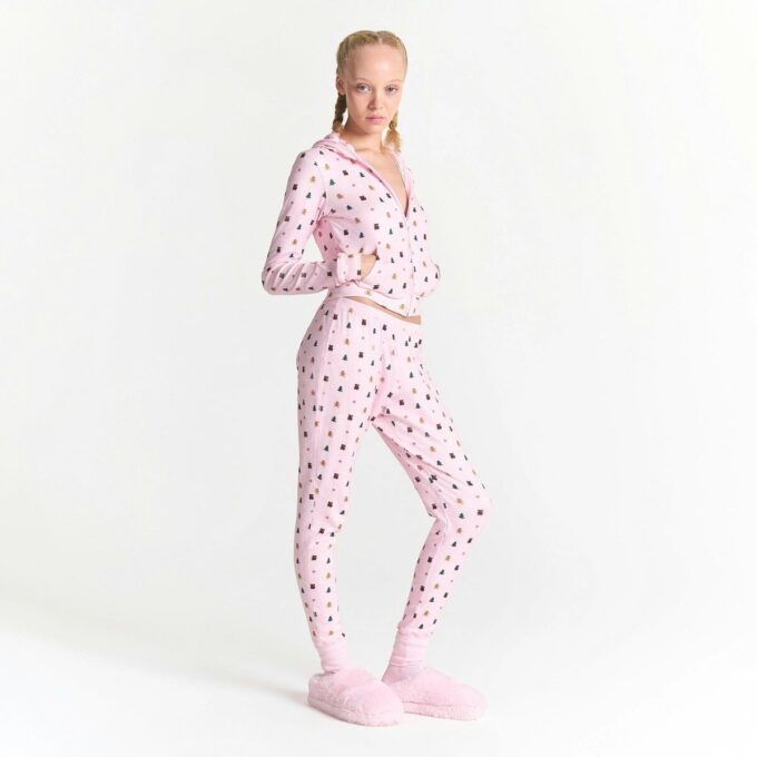 CACTUS PLANT FLEA MARKET X SKIMS PLUSH POINTELLE ZIP UP HOODIE