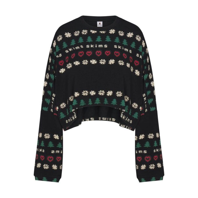 CACTUS PLANT FLEA MARKET X SKIMS SKIMS SLEEP CROPPED LONG SLEEVE AND PANT SET