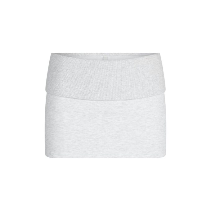 COTTON FLEECE FOLDOVER MINI SKIRT COTTON FLEECE FOLDOVER MINI SKIRT