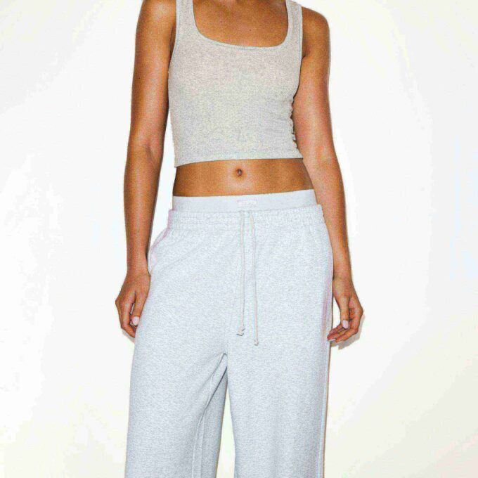 COTTON FLEECE OVERSIZED DOUBLE WAISTBAND PANT COTTON FLEECE OVERSIZED DOUBLE WAISTBAND PANT