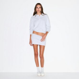 COTTON FLEECE POLO SWEATSHIRT