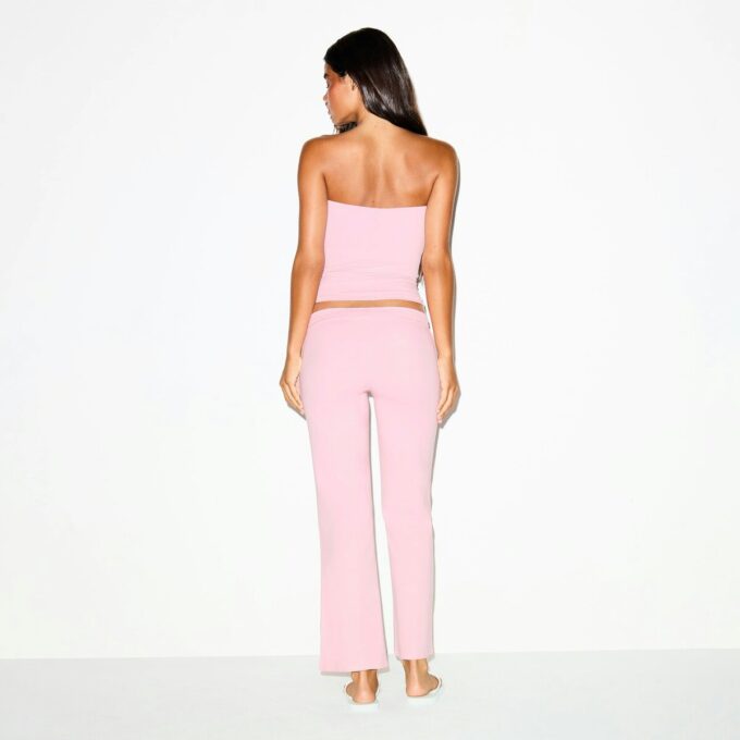 COTTON JERSEY LOW RISE CROP PANT COTTON JERSEY LOW RISE CROP PANT