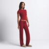COTTON JERSEY STRAIGHT LEG PANT