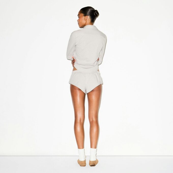 COTTON POPLIN MICRO SHORT SLEEP SET COTTON POPLIN MICRO SHORT SLEEP SET