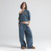 COTTON POPLIN STRAIGHT LEG PANT