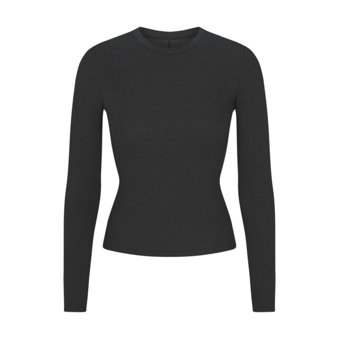 COTTON RIB LONG SLEEVE T-SHIRT