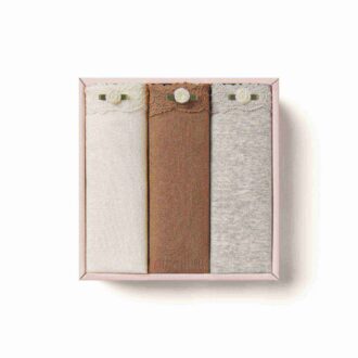 COTTON SEAMLESS JUNIORS LACE BIKINI 3-PACK