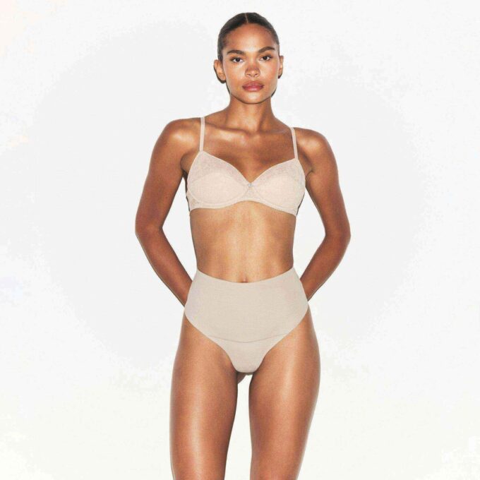 COTTON SHAPEWEAR HIGH-WAISTED THONG
