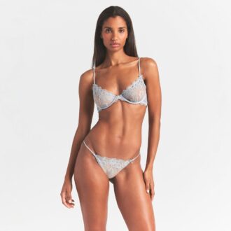 EMBROIDERED LINGERIE CROTCHLESS STRING BIKINI