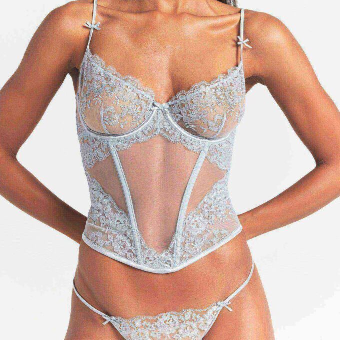 EMBROIDERED LINGERIE UNLINED CORSET