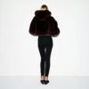 FAUX FUR ZIP UP JACKET
