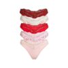 FITS EVERYBODY LACE DIPPED THONG 5-PACK