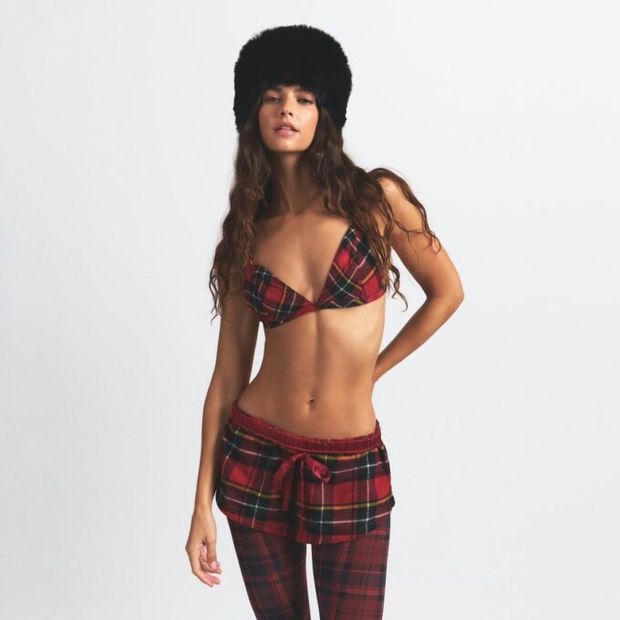 FLANNEL SLEEP MICRO SHORT