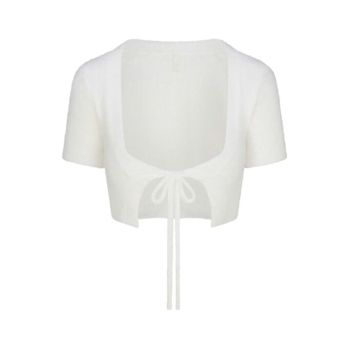 FUZZY KNITS CROP TOP AND SHORT SET