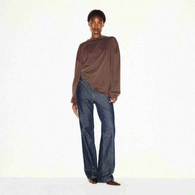 HEAVY COTTON OVERSIZED LONG SLEEVE T-SHIRT