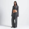 HEAVY FLANNEL CROPPED SLEEP SET