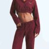 HEAVY FLANNEL CROPPED SLEEP SET