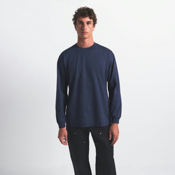 HEAVYWEIGHT COTTON MENS RELAXED LONG SLEEVE T-SHIRT