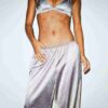 HEAVYWEIGHT SATIN WIDE LEG PANT
