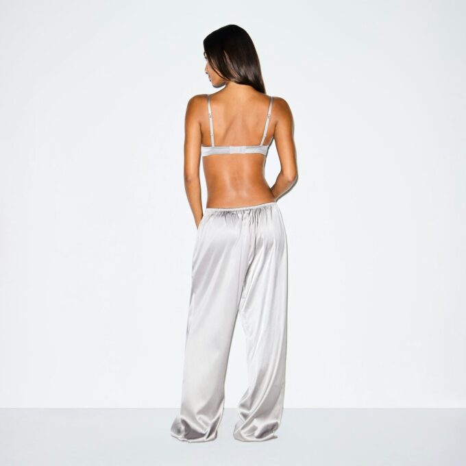 HEAVYWEIGHT SATIN WIDE LEG PANT