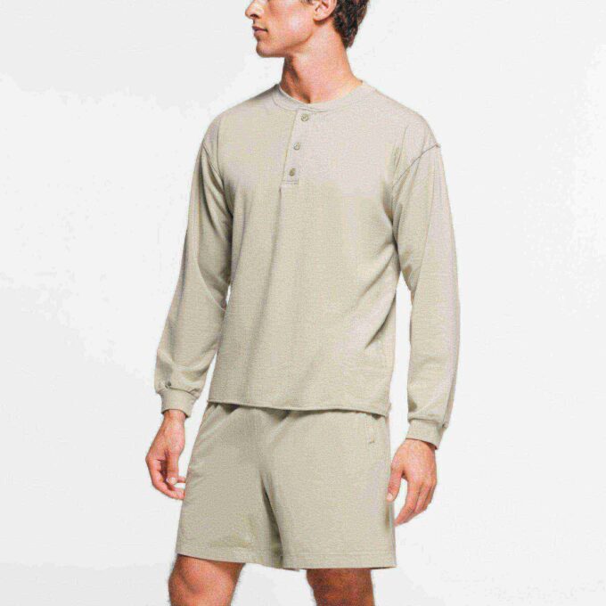 JERSEY LOUNGE MENS RELAXED HENLEY