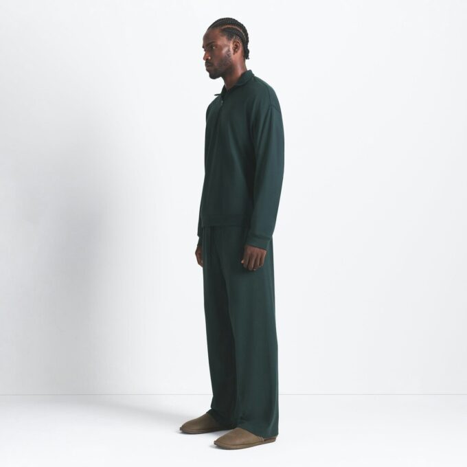 JERSEY LOUNGE MENS RELAXED QUARTER ZIP PULLOVER JERSEY LOUNGE MENS RELAXED QUARTER ZIP PULLOVER