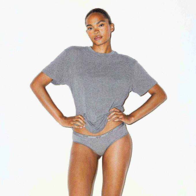 LIGHTWEIGHT COTTON LOGO PICOT HIPSTER