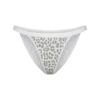 LIGHTWEIGHT COTTON LOGO PICOT STRING BIKINI
