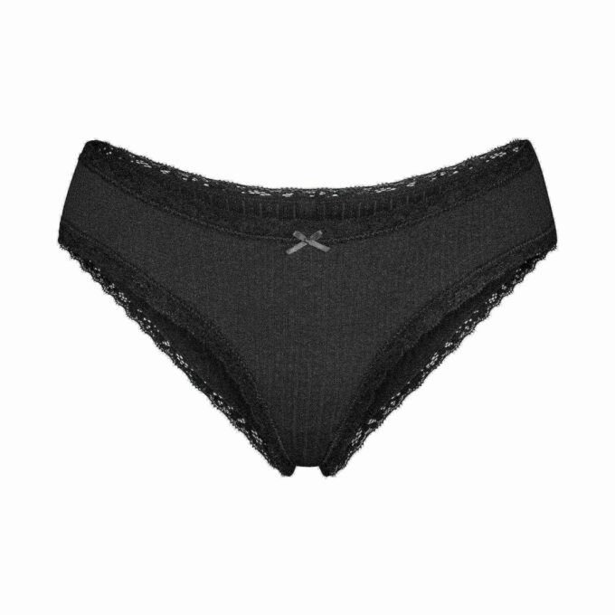 LIGHTWEIGHT COTTON POINTELLE LACE BRIEF