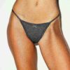LIGHTWEIGHT COTTON POINTELLE LACE STRING THONG