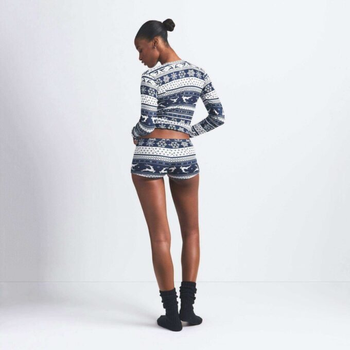 LOGO PLUSH POINTELLE HENLEY SET