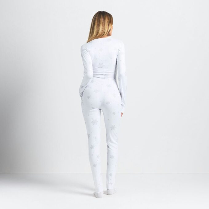 LOGO PLUSH POINTELLE RHINESTONE LONG ONESIE