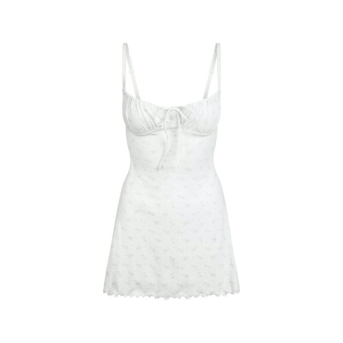 LOGO POINTELLE MINI DRESS