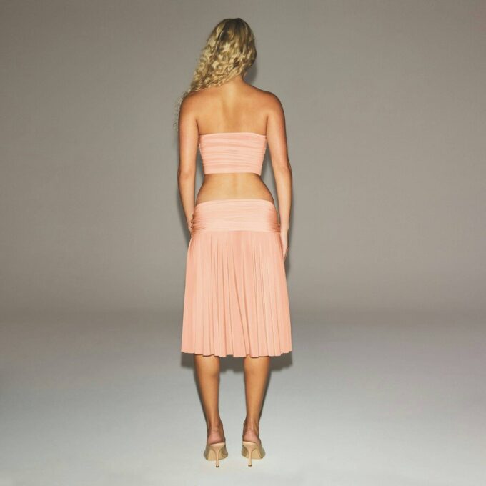 MILKY SHEER MIDI SKIRT