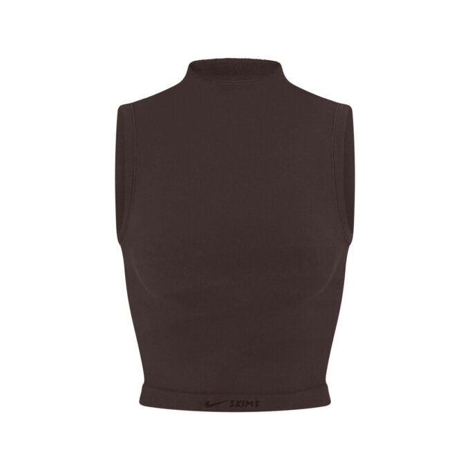 NikeSKIMS VINTAGE SEAMLESS MOCK NECK BRA TOP